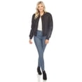 thumbnail image 4 of White Mark Women's Quilted Puffer Bomber Jacket, 4 of 7