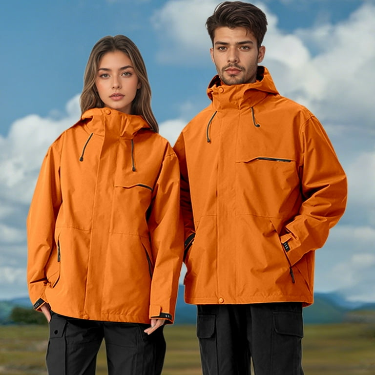 3-in-1 Windbreaker Jacket for Women Men Fall Winter Detachable