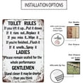 thumbnail image 4 of Funny Metal Tin Sign Toilet Rules Signs Bathroom Sign for Home Restroom Cafe Diner Restaurant Wall Decor 8X12inch, 4 of 6