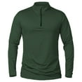 thumbnail image 7 of Brglopf Men's Workout Tops Stand Collar Long Sleeve Muscle Shirts Trendy 1/4 Zipper Fleece Lined Thicken Athletic Pullover Tops, 7 of 7