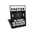 thumbnail image 3 of The Spiders Are Decorating For Halloween Aluminum Metal Decor Sign - 10x14 inches, 3 of 4