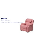 thumbnail image 5 of Emma + Oliver Deluxe Padded Pink Vinyl Kids Recliner with Storage Arms, 5 of 14