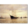 thumbnail image 1 of Ceramic Tile Mural-Thomas Anschutz Ships Kitchen Tile Mural 8. 48" w x 32" h using (24) 8 x 8 ceramic tiles, 1 of 3