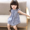 thumbnail image 4 of Xinhuaya Baby Kids Girl Dresses Clothes Baby Cotton Small Leaves Sleeveless Princess Dress, 4 of 7