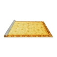thumbnail image 2 of Ahgly Company Machine Washable Indoor Round Oriental Yellow Modern Area Rugs, 6' Round, 2 of 4