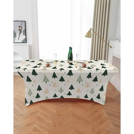 

Tree Polka Dot Hand Drawn Elastic Table Skirt Wedding Birthday Table ration Table Skirt Tablecloth for Party