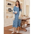 thumbnail image 3 of Ekouaer Nightgowns for Women with Pockets Long Sleeves Nightshirts Ladies Nightdress Plus Size Pajama Dress, 3 of 6