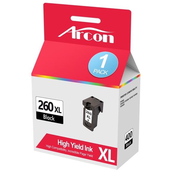 PG-260XL Ink Cartridge Compatible for Canon 260XL for PIXMA TS6420 TR7020 TS5320 TS5300 TR7022 Printer (1 Pack Black)