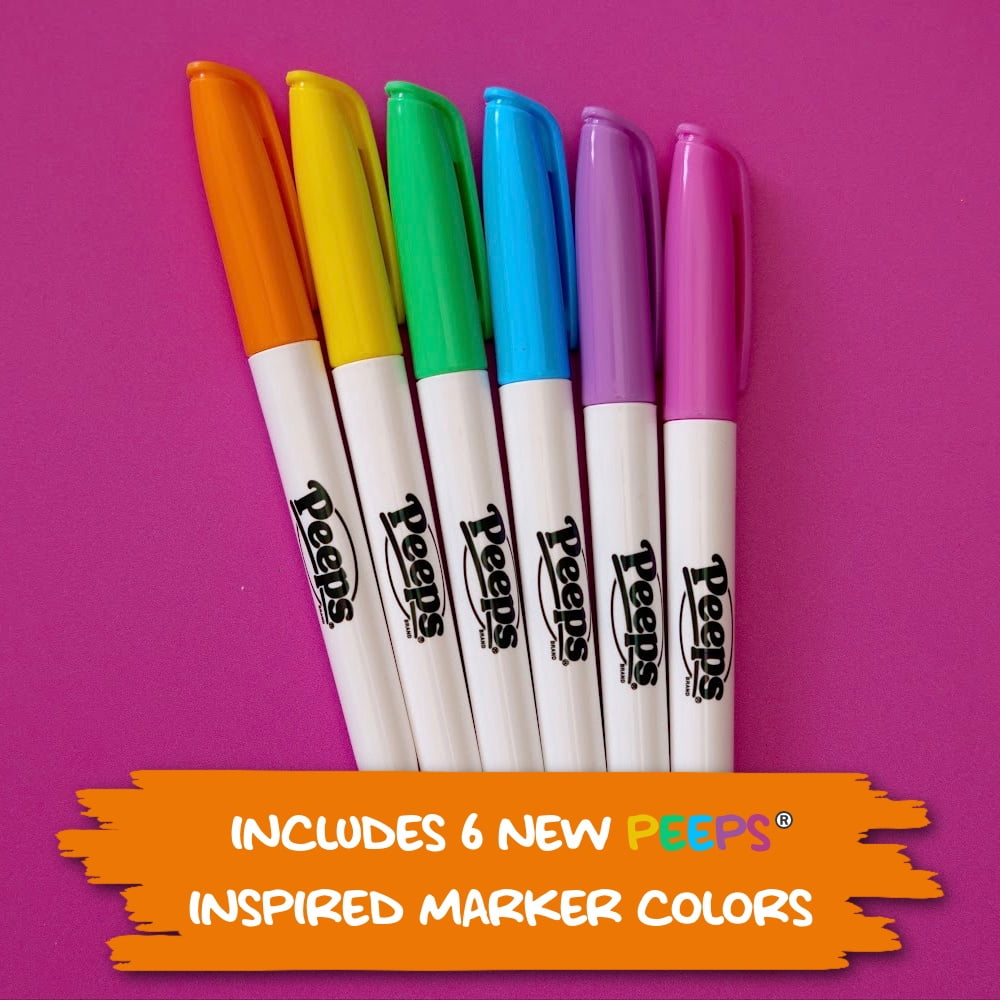 The Eggmazing Egg Decorator - Peeps Bunny - Arts and Craft Set Includes 6 Colorful Quick Drying, Non-Toxic Markers - Purple