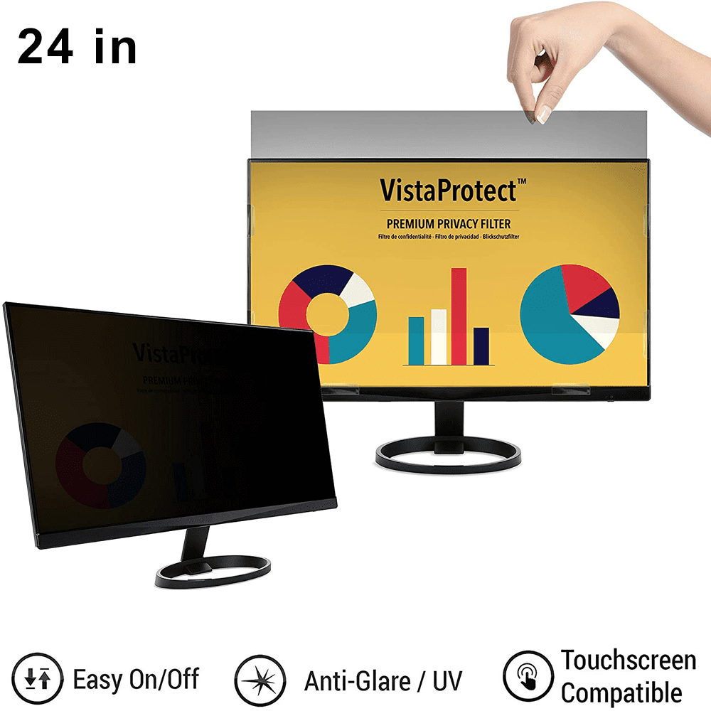 Privacy Protection Blue Light Reduction Anti Glare Anti Scratch Protector Film Four Guard Privacy Screen Filter for Computer Monitor Laptop-Notebook 17.3 Inch 16:9 Widescreen 