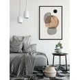 thumbnail image 3 of PixonSign Framed Canvas Print Wall Art Brown, Gray, Black Watercolor Squares Abstract Shapes Illustrations Minimalism Chic Relax/Calm Multicolor Warm for Living Room, Bedroom, Office - 16"x24" Black, 3 of 5