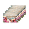 thumbnail image 4 of MKHERT Summer Colorful Flowers On Vintage Wooden Placemats Table Mats for Dining Room Kitchen Table Decoration 12x18 inch,Set of 6, 4 of 4