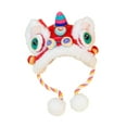 thumbnail image 2 of Sombrero para disfraz de mascota, sombrero de Año Nuevo para mascotas, accesorio para disfraz de perro, fácil de usar Año Nuevo sombrero de cabeza de tigre, 2 of 7
