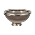 thumbnail image 2 of Sagebrook Home Glass, 15"D Bowl With Silver Base, Taupe Nickel, Round, 9"H, Solid Color, 2 of 9