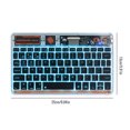 thumbnail image 3 of Teclado inalámbrico de 78 teclas Teclado mecánico de 3 modos (negro transparente) Likrtyny Para estrenar, 3 of 8