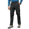 thumbnail image 2 of Men's Lite Waterproof Windproof Fleece Lined Warm Hiking Ski Snow Pants Expandable-Waist Black 3XL, 2 of 9