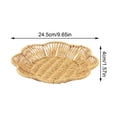 thumbnail image 3 of Fruit Basket for Kitchen Counter | Scalloped Wicker Basket Round Serving Tray | Kitchen Table Decor Centerpiece | Woven Storage Basket 10 Inch, 3 of 3