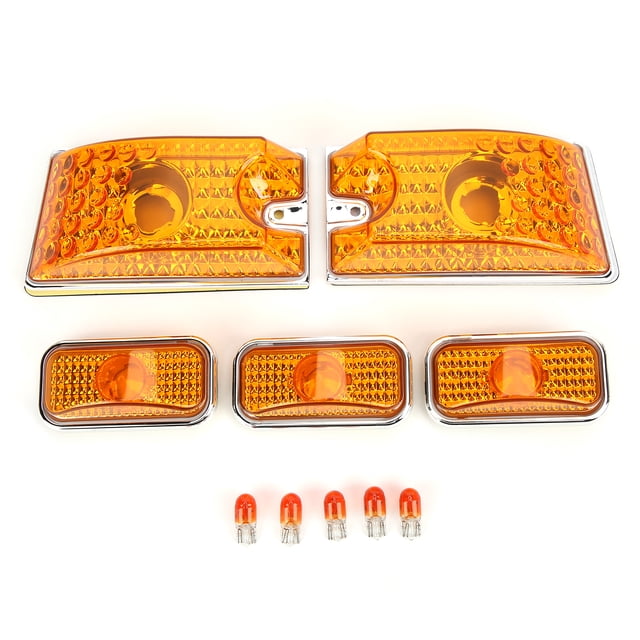 Cubierta de luz de techo de coche, lente amarilla con bombilla LED 15060523, repuesto para Hummer H2 SUT 2005-2009