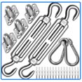 thumbnail image 1 of 1 PC Heavy Duty M6 Kit de Fixation de Voile d'Ombrage, Kit de Fixation de Store en Acier Inoxydable 304 pour Triangle et Carré, Kit d'Accessoires (M6), 1 of 5