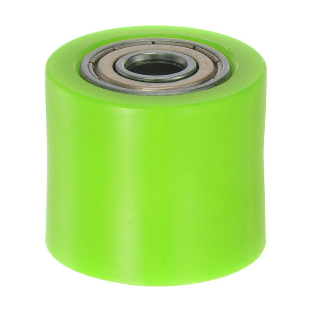 Unique Bargains Poulie de Chaîne 8mm Guide de Roue Type Cylindre pour Porte Coulissante de Vélo, Vert