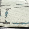 thumbnail image 4 of SAFAVIEH Skyler Leontyne Diamond Area Rug, Ivory/Blue, 6'7" x 6'7" Round, 4 of 9