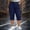 *Dark Blue, variant on Women's Plus Size Solid Color Elastic Waist Cargo Capri Pants with Pockets ,Casual Summer Cropped Trousers Army Green,Women's Plus XXXXXL
