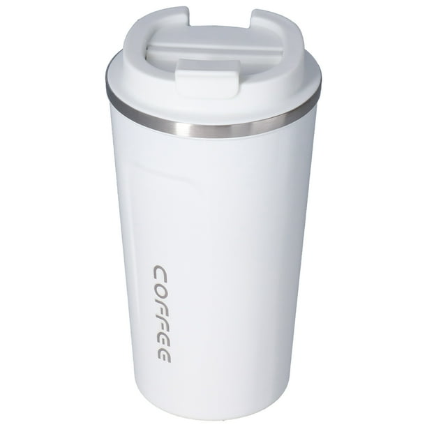 Coffee Tumbler Simple Design Travel Coffee Cup Portable Washable For Travel For Office For Outdoor White Black