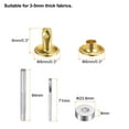 thumbnail image 2 of Unique Bargains 200 Sets Leather Rivets 8 x 8mm Metal with 3 Setter Tools, Gold Tone, 2 of 7