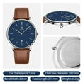 thumbnail image 5 of LAVAREDO Watches for men Fashion Minimalist Men Watches Analog Ultra Thin Wristwatches with Leather Strap Gift for Men Father's Day Gift, 5 of 9