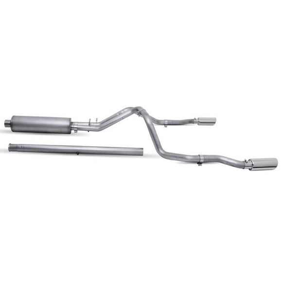 Gibson Exhaust Exhaust System Kit 65713 Exhaust System Kit Cat Back System; Stainless Steel; With Muffler; 3-1/2 Inch To 2-1/2 Inch Pipe Diameter; Single Exhaust With Dual Exit