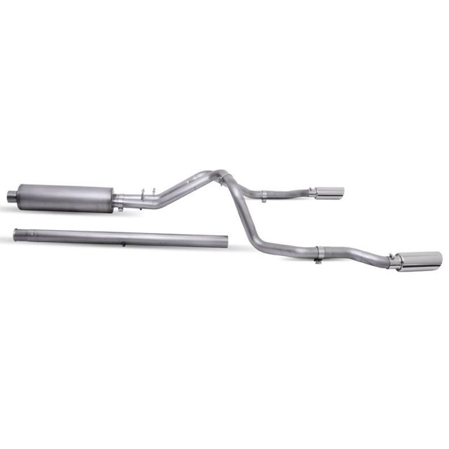 Gibson Exhaust Exhaust System Kit 65713 Exhaust System Kit Cat Back System; Stainless Steel; With Muffler; 3-1/2 Inch To 2-1/2 Inch Pipe Diameter; Single Exhaust With Dual Exit