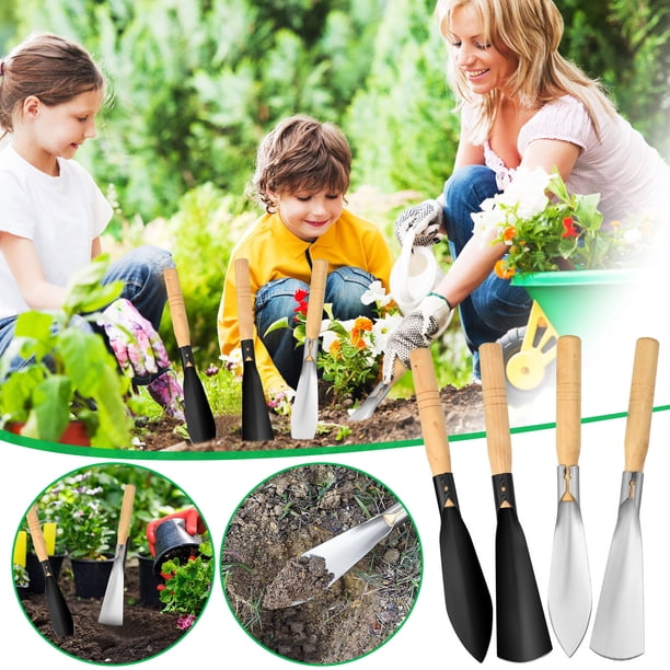 Small Transplant Hand Tool For Multi-Functional Indoor Gardening PlantFeatures: Blade - The Weeding Shovel features double-edged, effortless excavation, and non-curling . This allows for