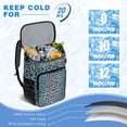 thumbnail image 6 of Travel Cooler Bag - Blue Leopard Print Camping Beer Cooler Backpack with Bottle Opener- Waterproof Insulated Picnic Backpacks - Cooler Bag for Beach, 6 of 6