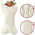 thumbnail image 2 of Dalrosia 2PCS Dog Christmas Stocking, Knit Christmas Stocking for Dogs, Bone Shape Dog Stocking Christmas Large Pet Stockings Hanging Dog Christmas Stocking for Dogs Cats Pets, 2 of 5