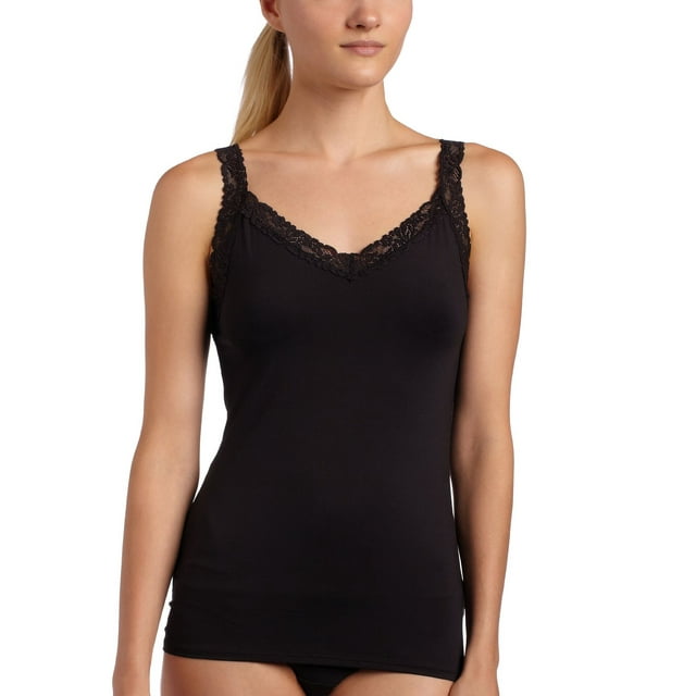Vanity Fair Camisole en Dentelle Spincami Parfaite pour Femmes, P, Noir Minuit