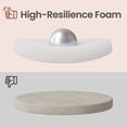 thumbnail image 4 of LEDREM Footstool Round Storage Ottoman with Teddy Fleece Seat, 12.2-Inch Footrest and Small Table for Living Room and Hallway, Jelly Pink, 4 of 9