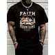 thumbnail image 1 of 1 pcs, 100% Cotton, Faith Can Move Mountains Monogram Printed T Shirt, Seasonal Casual Trendy Men's T Shirt, Crew Neck High Street Cotton Short Sleeve T Shirt, Fashion Boutique T Shirt, Summer Gifts, 1 of 7