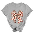 thumbnail image 4 of EchfiProm Womens Shirts Valentine Graphic Tee Bow Print Short Sleeve Cute Summer Tops for Wife, 4 of 7