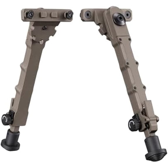 7.5"-9" Rifle Bipod Compatible with M-Rail Attach Directly Adjustable Shooting Rest Lightweight Aluminum Bipods for Rifles for Hunting and Shooting Flat Dark Earth$$