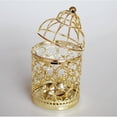 thumbnail image 3 of Metal Hollow Candle Holder Tealight Hanging Candlestick ERose Gold , A-Gold, 3 of 8