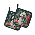 thumbnail image 2 of White Toy Poodle Christmas Pair of Pot Holders 7.5 in x 7.5 in, 2 of 2