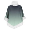 thumbnail image 7 of APEXFWDT Womens Poncho Cape Coat Fuzzy Pullover Shawls Wraps Capes Fleece Shawl Poncho Cape for Fall Winter, 7 of 7