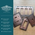 thumbnail image 4 of Rio Salto Toggle Light Switch Cover Plate Modern Vintage Copper Metal Flip Switch Outlet Covers — Imperial Collection, Midsize 5.00" X 3.13", 4 of 9