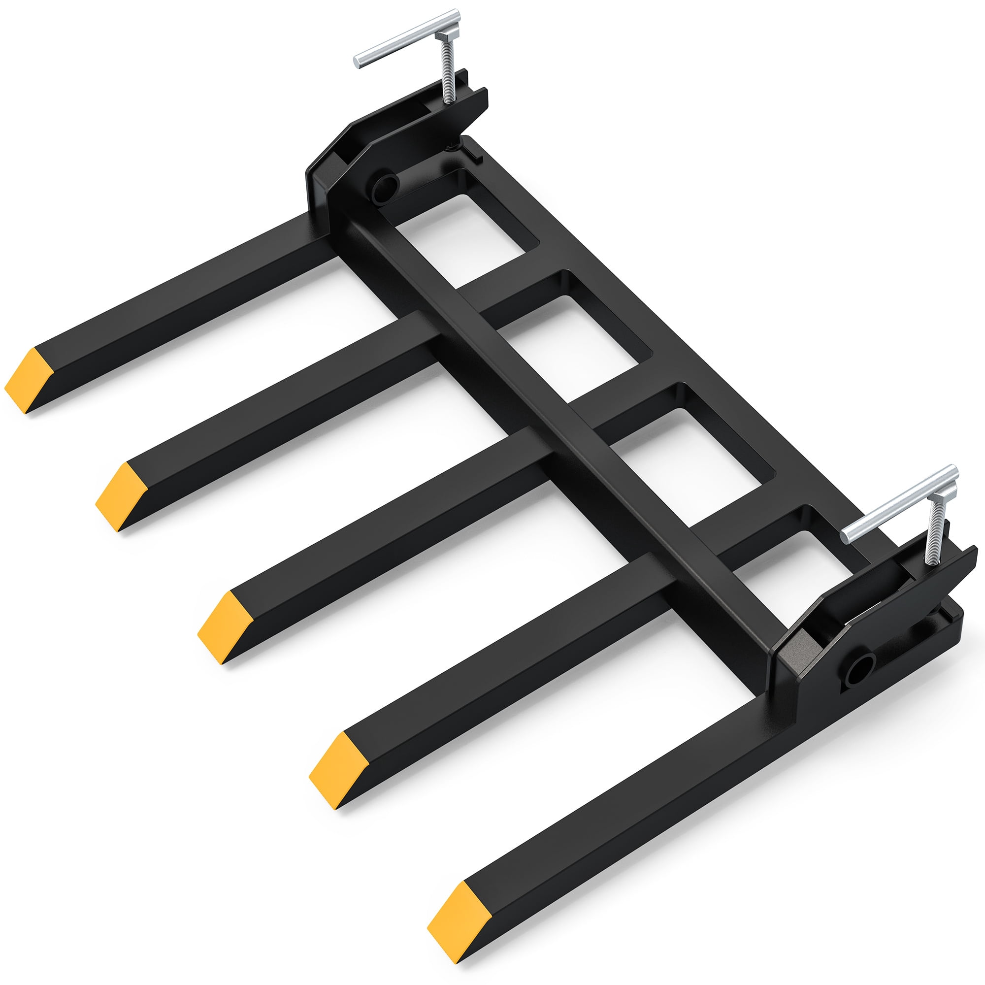 Dextrus Heavy Duty Clamp-on Pallet Forks 48 in 2500 lbs Capacity for Loader Bucket Skid Steer Tractor