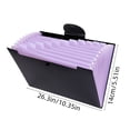thumbnail image 3 of Yhmxh 8 Color Candy A4 Mini Accordion Office Supplies File Storage Bill Clip Transparent Folder Stationery Supplies Office Supplies Dorm Room Essentials, 3 of 6