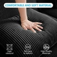 thumbnail image 6 of Modular Sectional Cloud Couch, 153.5'' Boneless Couch Sofa with Deep Seat, Corduroy Modern Sofa for Living Room, No Assembly, L-Shaped, Black, 6 of 8