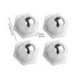 thumbnail image 2 of Ruedas giratorias adhesivas para muebles pequeños, 4 Uds. (bola de acero blanca), 2 of 4