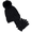 BLACK SOOT, variant on Wonder Nation Girls Cable Knit Faux Fur Beanie and Gloves Set, 2-Piece, One Size