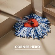 Vileda H2PrO Spin Mop Refill, 1 Pack - Blue & White Microfibre Mop Head Pad