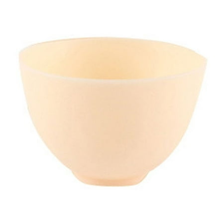 

12.5X8CM Home Use Odorless Anti-drop Silicone Bowl Facial Mask Mixing Bowl Prep Measuring Bowl (L Yellow)
